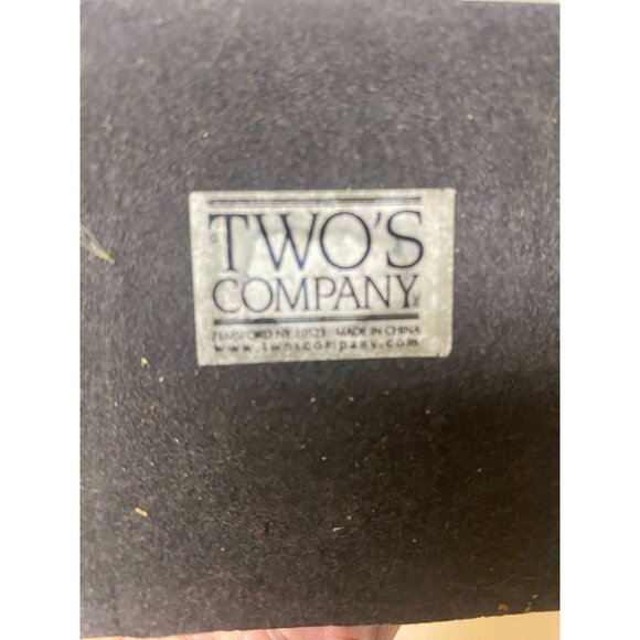 Two's Company 13" Gold Feather Sculpture Quill Decor on Black Pedestal Base - Picture 7 of 9